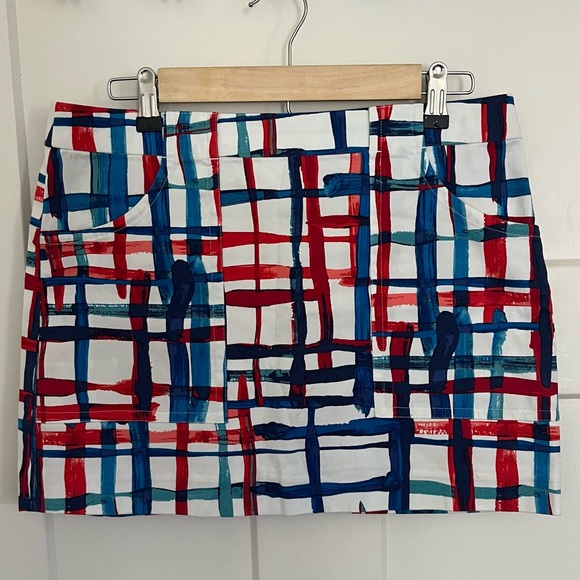 Kate Spade Saturday Utility Pocket Skirt in Painted Plaid - Picture 3 of 7